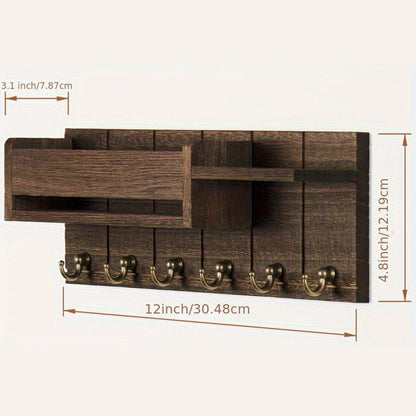 🎉 2026 SALE 50% OFF! 🔥 Wall-Mounted Mail & Key Holder – Over 25,700 Sold! Spacious Basket, Display Shelf & Heavy-Duty Hooks ✨