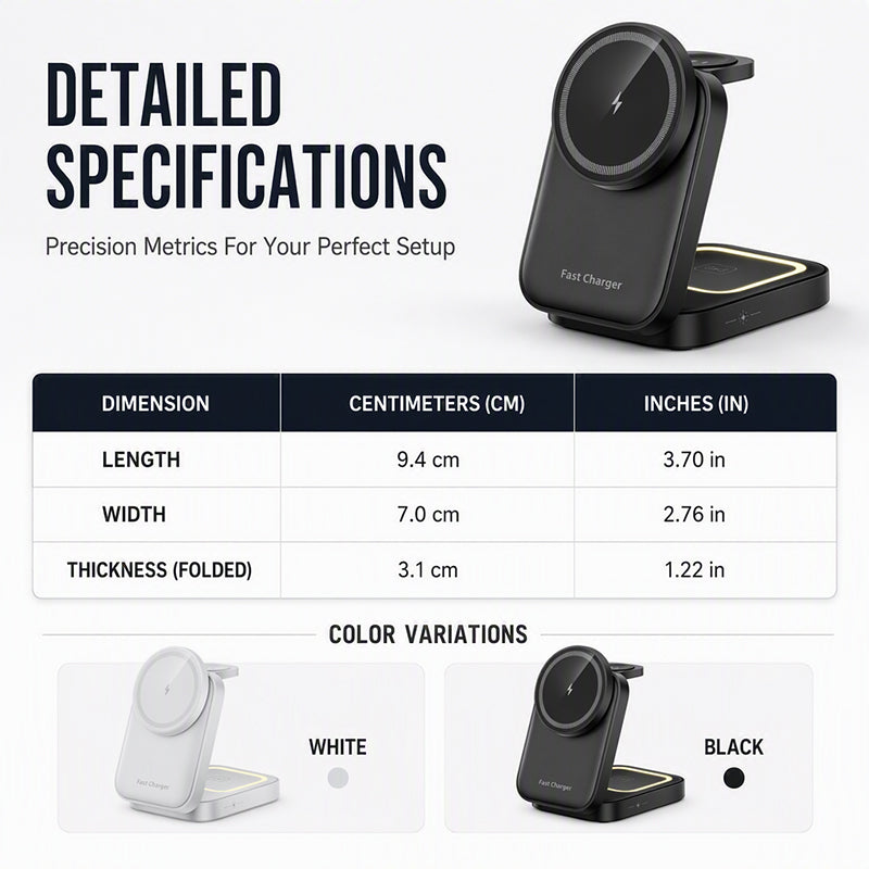 🎉 2026 Sale — Over 24,000 Sold! 📱 3-in-1 Foldable Wireless Charging Station – Charge Phone, Watch & Earbuds at Once – One Cable, Clean Desk! ✨