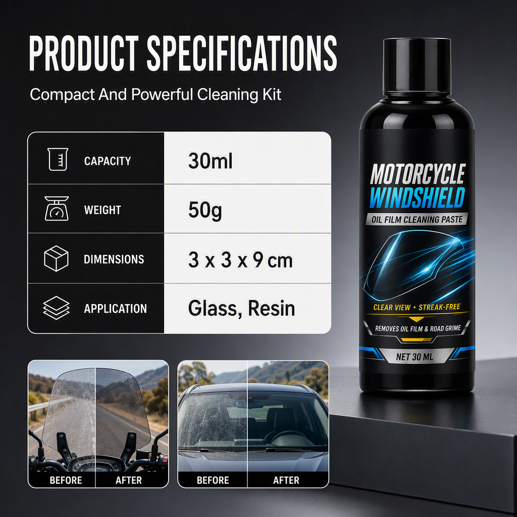 Motorcycle Windshield Oil Film Removal Paste