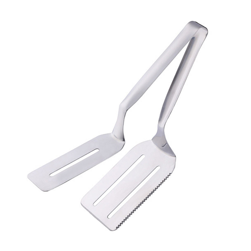 Stainless Steel Steak Tongs with Serrated Edge