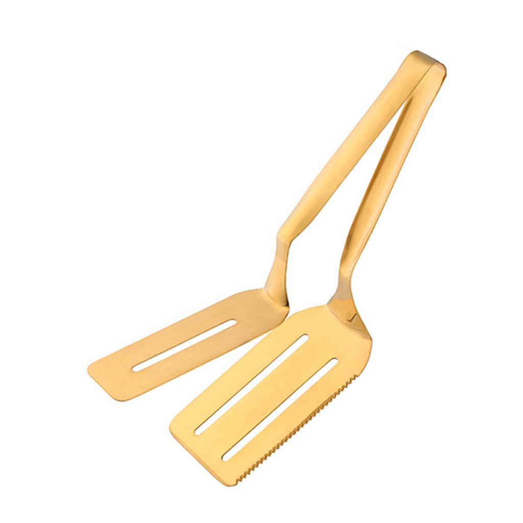 Stainless Steel Steak Tongs with Serrated Edge
