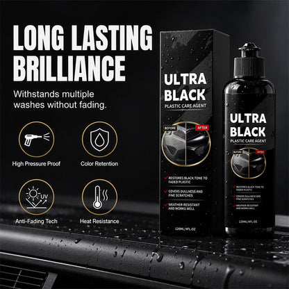 Car Plastic Restorer 120ml Black Trim Care Agent for Auto Detailing