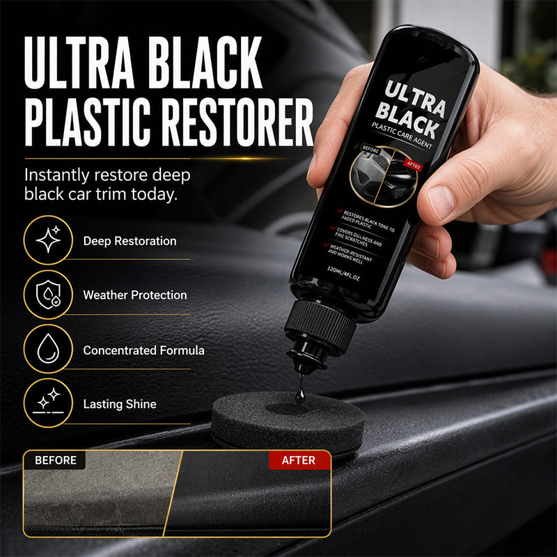 Car Plastic Restorer 120ml Black Trim Care Agent for Auto Detailing