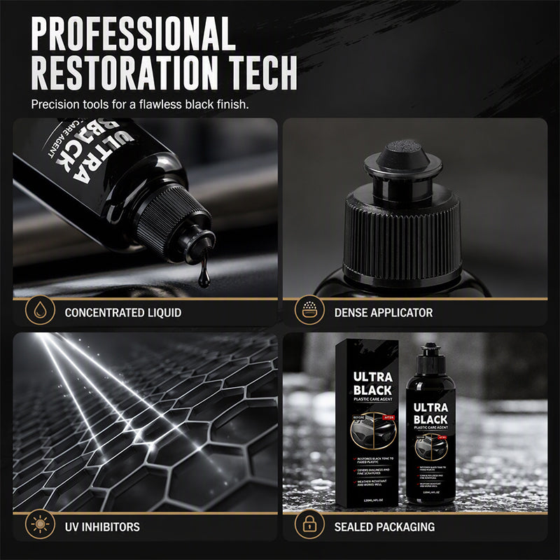 Car Plastic Restorer 120ml Black Trim Care Agent for Auto Detailing