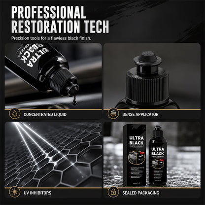 Car Plastic Restorer 120ml Black Trim Care Agent for Auto Detailing