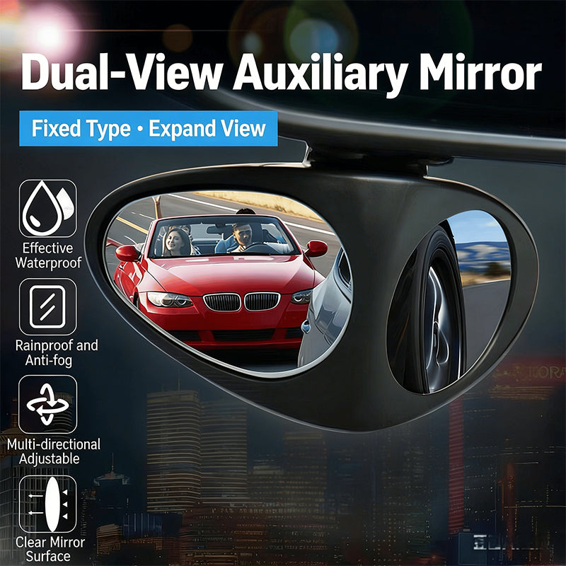 🚗 Dual-View Blind Spot Mirror for Easier Parking & Wheel Visibility