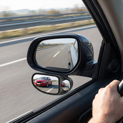 🚗 Dual-View Blind Spot Mirror for Easier Parking & Wheel Visibility