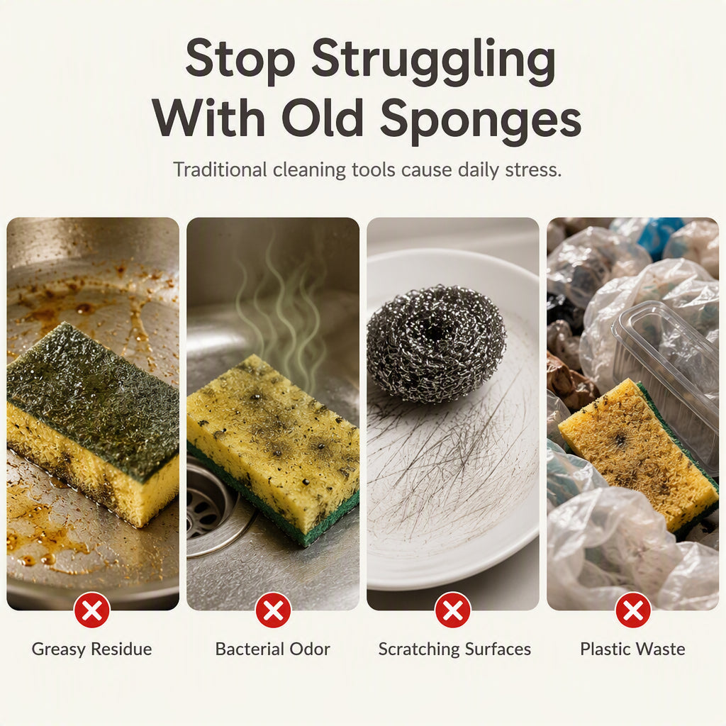 Cute Fruit Shaped Dishwashing Sponge Scrubber