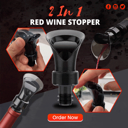 🍷 2-in-1 Wine Saver with Vacuum Pump & Sealer – Preserves Freshness & Aroma