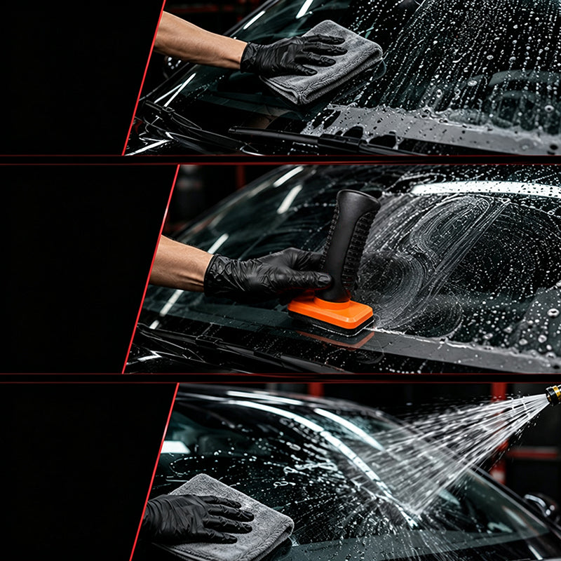 2-in-1 Oil Film Remover for Car Windows – Removes Grease & Grime | For Clearer Visibility & A Clean Windshield ✨