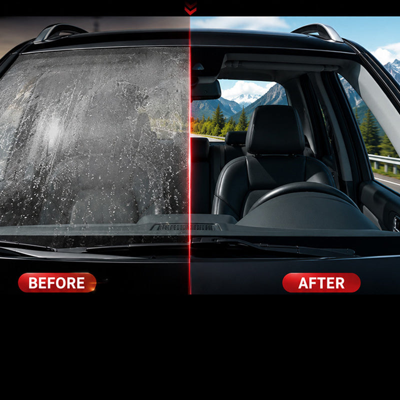 2-in-1 Oil Film Remover for Car Windows – Removes Grease & Grime | For Clearer Visibility & A Clean Windshield ✨