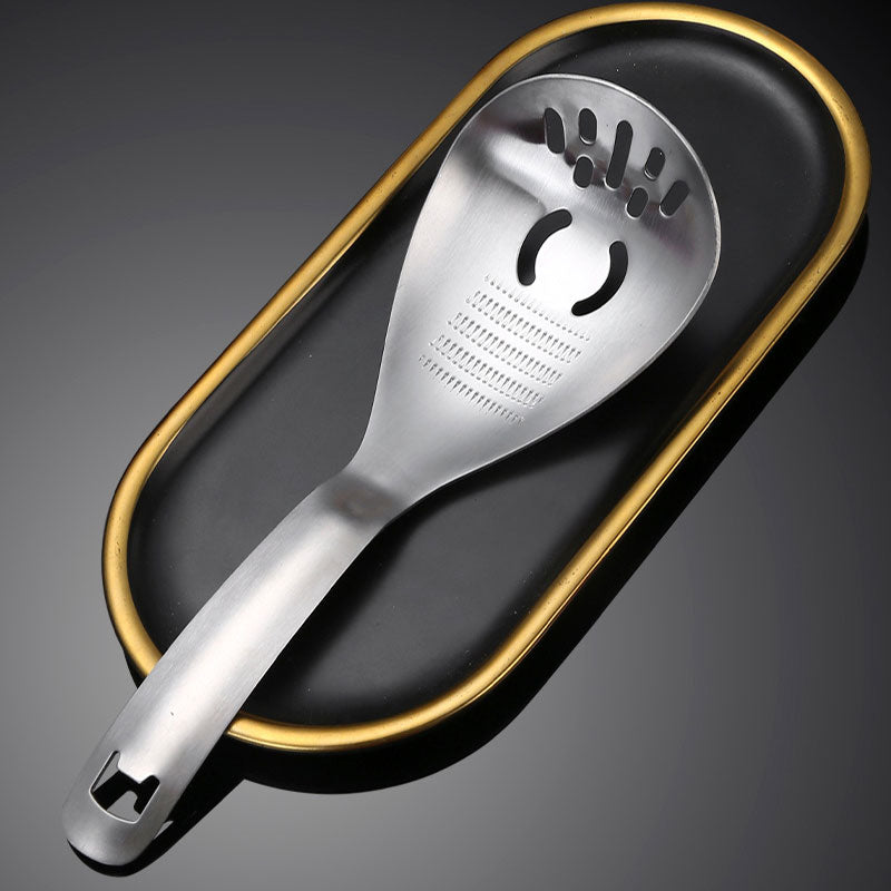 🥄 Stainless Steel Cooking Spoon with Strainer, Masher & More