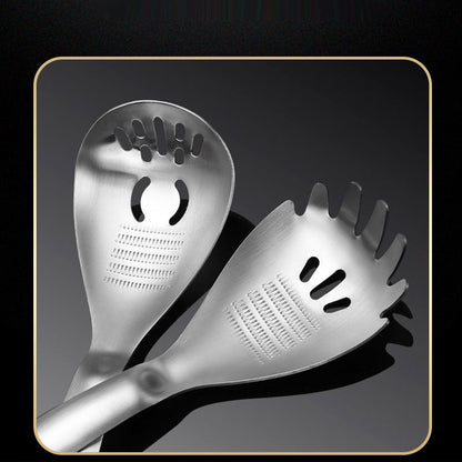 🥄 Stainless Steel Cooking Spoon with Strainer, Masher & More