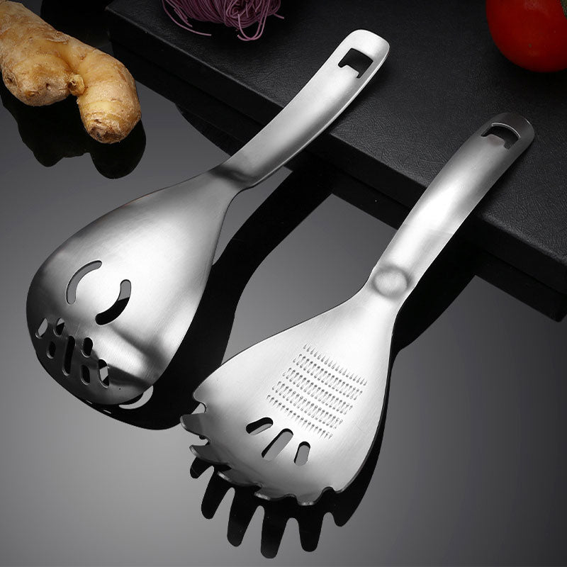 🥄 Stainless Steel Cooking Spoon with Strainer, Masher & More