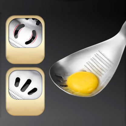 🥄 Stainless Steel Cooking Spoon with Strainer, Masher & More