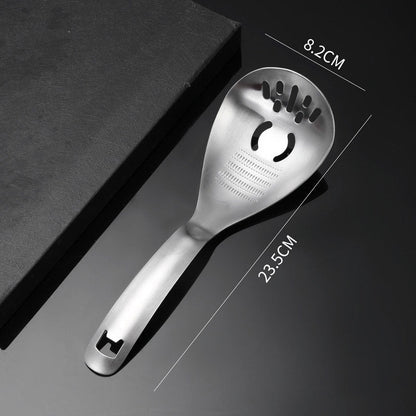 🥄 Stainless Steel Cooking Spoon with Strainer, Masher & More