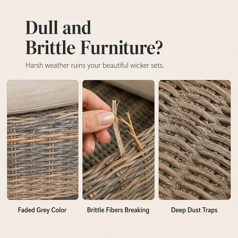 Wicker and Rattan Care Spray 120ml Restore Natural Color and Protect Woven Furniture