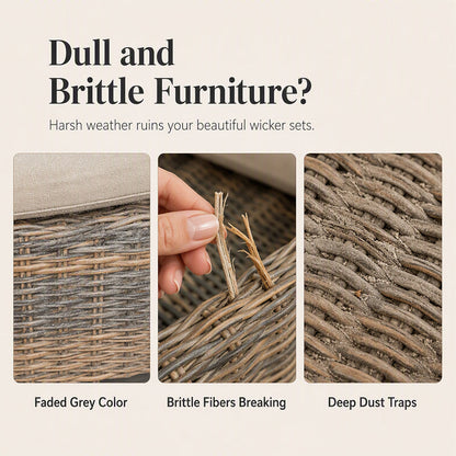 Wicker and Rattan Care Spray 120ml Restore Natural Color and Protect Woven Furniture