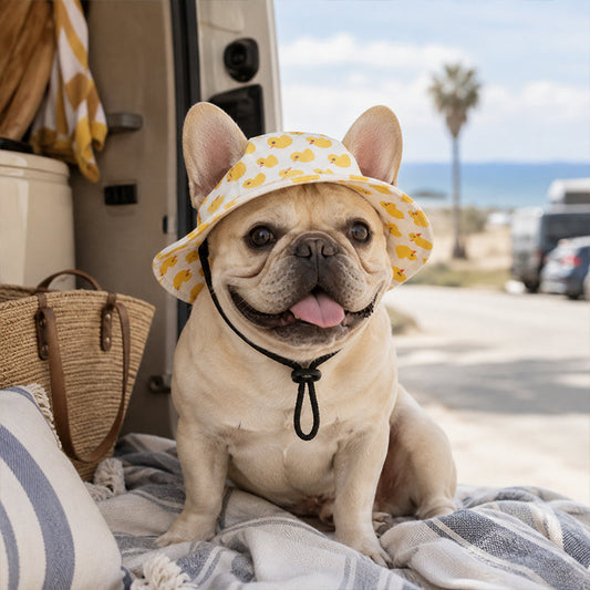 Summer Puppy Bucket Hat with Ear Holes