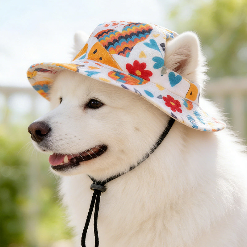 Summer Puppy Bucket Hat with Ear Holes