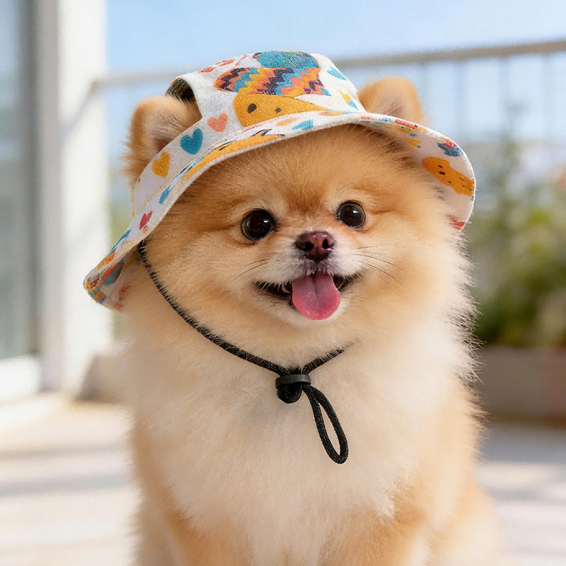 Summer Puppy Bucket Hat with Ear Holes