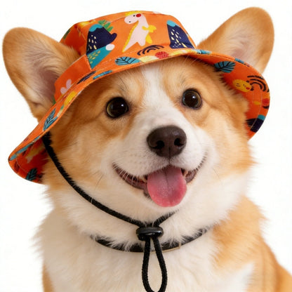 Summer Puppy Bucket Hat with Ear Holes