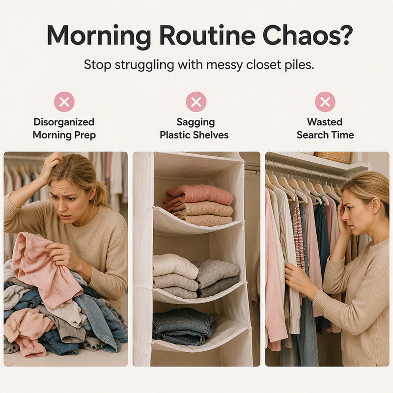 5-Shelf Hanging Closet Organizer