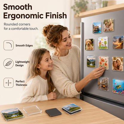 Clear Acrylic DIY Fridge Magnet Kit