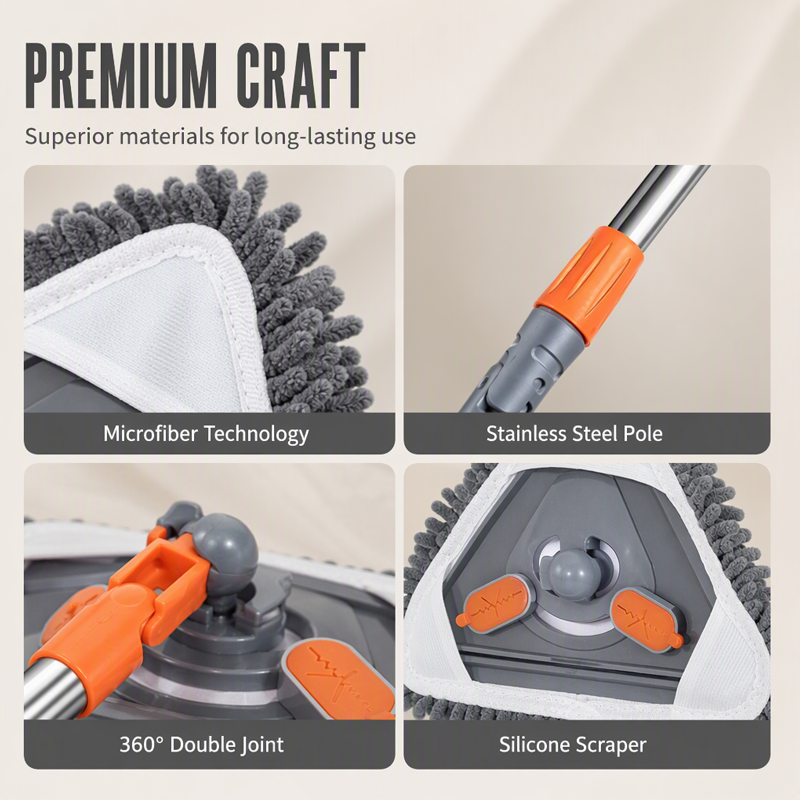 ⏳Time-Limited Special⏰Triangular Cleaning Mop with Extendable Pole