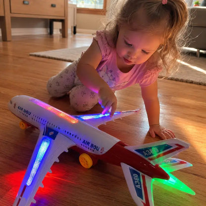 🥳2026 HOT SALE🥳💞50K+ SOLD! ✈️🎁 Electric Model Aircraft – bump-and-go action, LED lights & music. Sturdy & safe for ages 3+. A gift that sparks imagination & keeps grandkids entertained for hours! 🧒✨
