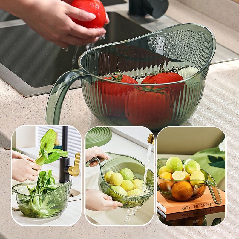 📢📢50% OFF & In Stock⏰ Wash Rice Without Losing a Grain – Fine Mesh Colander Bowl with Handle. UK Stock ✨