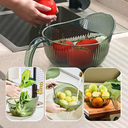 📢📢50% OFF & In Stock⏰ Wash Rice Without Losing a Grain – Fine Mesh Colander Bowl with Handle. UK Stock ✨