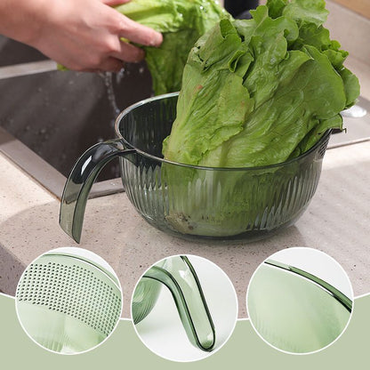 📢📢50% OFF & In Stock⏰ Wash Rice Without Losing a Grain – Fine Mesh Colander Bowl with Handle. UK Stock ✨