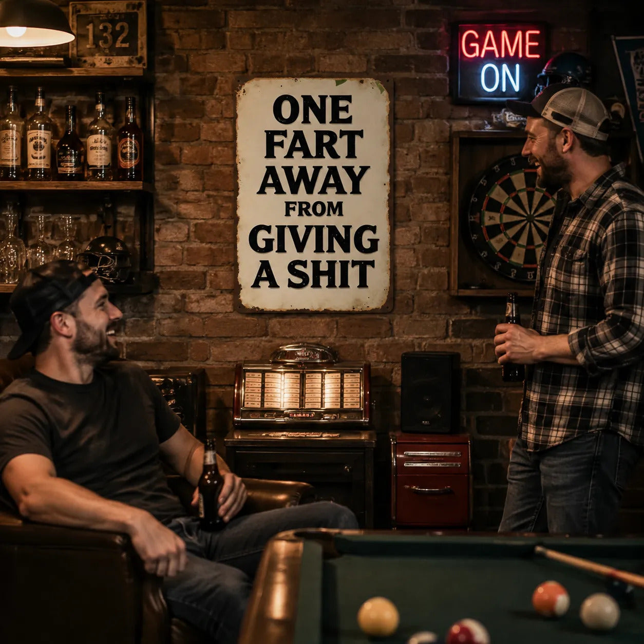 🤣50% OFF | Funny Vintage Metal Wall Sign – Hilarious Quote, Perfect Man‑Cave & Bar Conversation‑Starter Decor!
