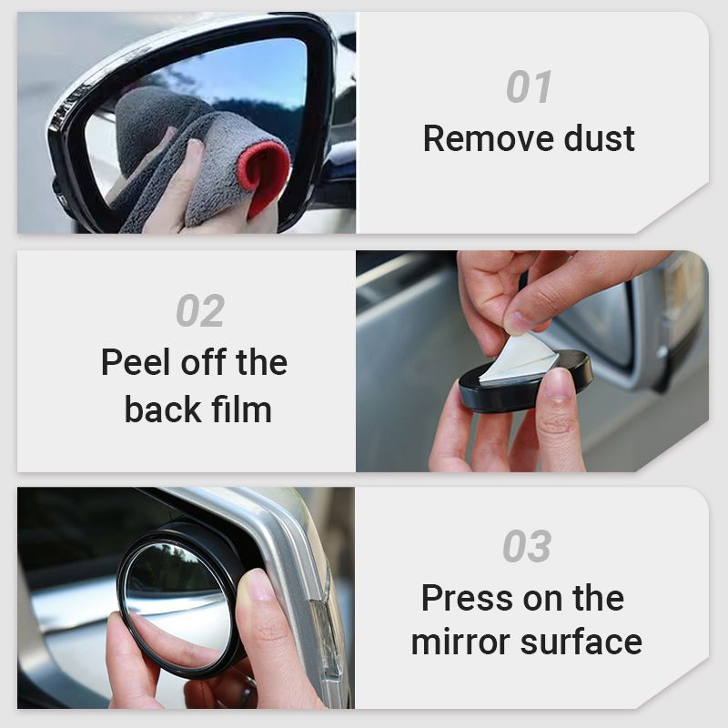 💥 BUY 1 GET 1 FREE – 🚗 360° Convex Blind Spot Mirror – Adjustable Car Side Mirror