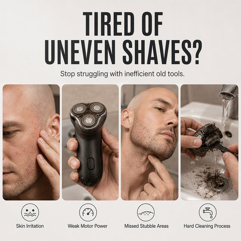 ⚡ LIMITED-TIME 50% OFF! 🪒 2-in-1 Smart Head Shaver & Beard Trimmer – Easy Grooming, Rinsable Head & Digital Display 🔥