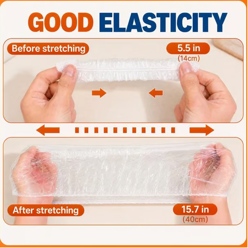 💸Great Value 300/500PCS Disposable Elastic Food Bowl Covers Universal Stretch Fresh‑Keeping Covers for Bowls, Plates & Leftovers