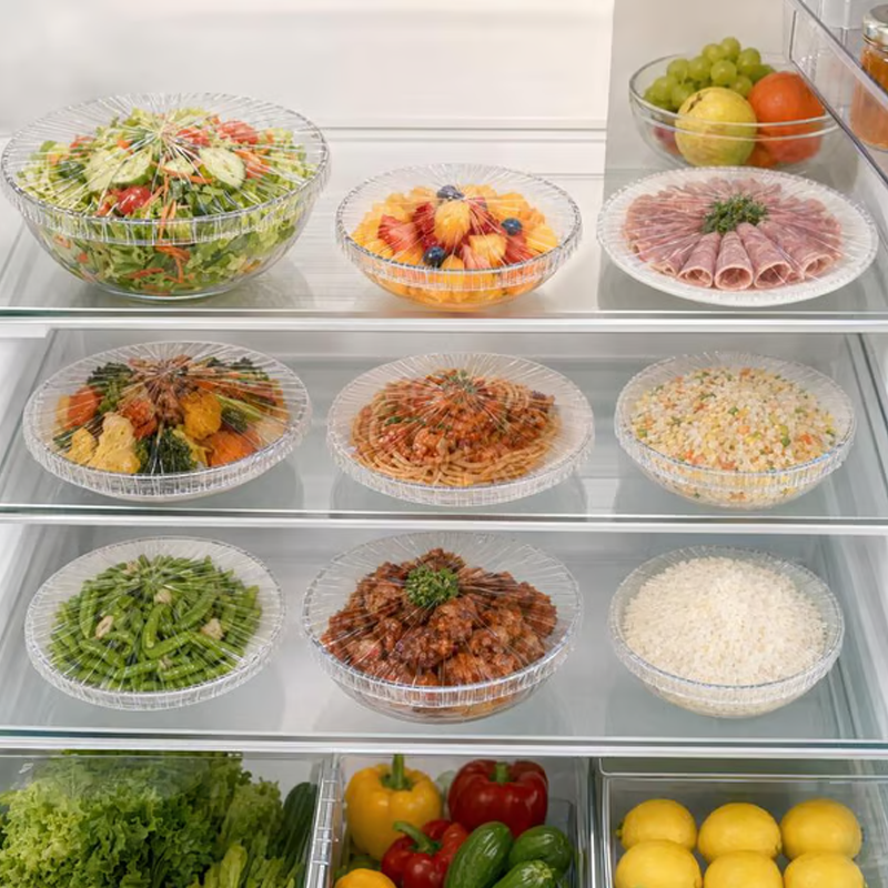 💸Great Value 300/500PCS Disposable Elastic Food Bowl Covers Universal Stretch Fresh‑Keeping Covers for Bowls, Plates & Leftovers