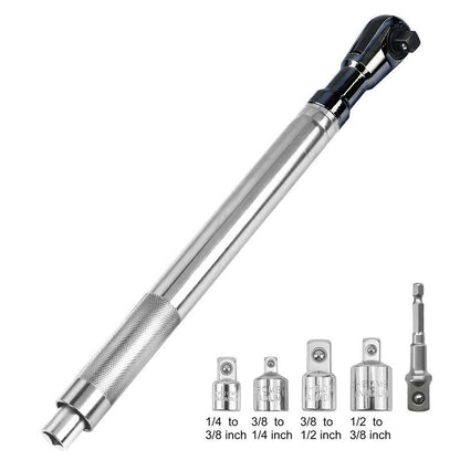 Dual-Function Extension Bar Ratchet Wrench