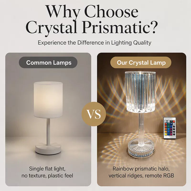 Acrylic Touch Rose Crystal Table Lamp