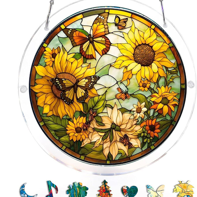 Acrylic Sunset & Sea Jigsaw Puzzle Window Hanging