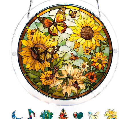 Acrylic Sunset & Sea Jigsaw Puzzle Window Hanging