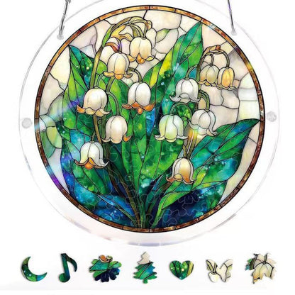 Acrylic Sunset & Sea Jigsaw Puzzle Window Hanging