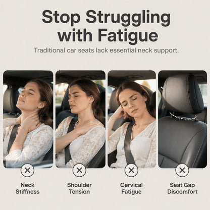 🛋️ 50% OFF NOW! 🚗 Ergonomic Car Headrest – 3D Neck Support, Slow Rebound Memory Foam & Nappa Leather – Say Goodbye to Neck Fatigue 🛌
