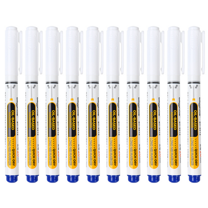 Precision Tip Quick-Dry Oil-Based Marker Pen-10pcs