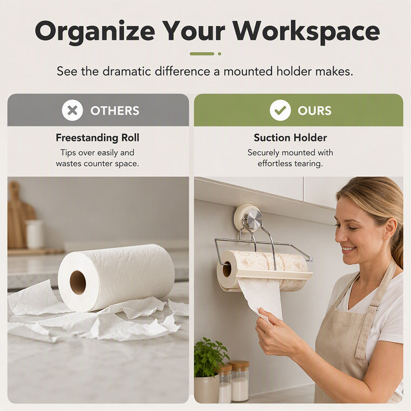 🔥HOT SALE 50% OFF🔥Suction Cup Kitchen Paper Towel Holder