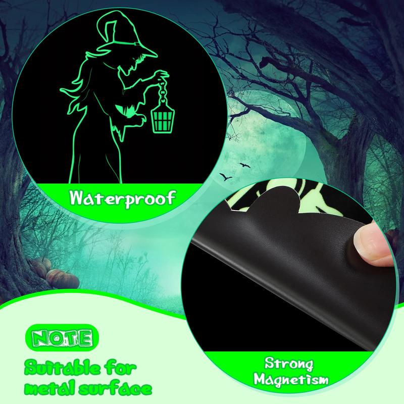 🎃 LIMITED TIME 👻 Glow-in-the-Dark Halloween Car Magnets | Spooky Bats, Witches & Pumpkins for Cars & Outdoor Decor
