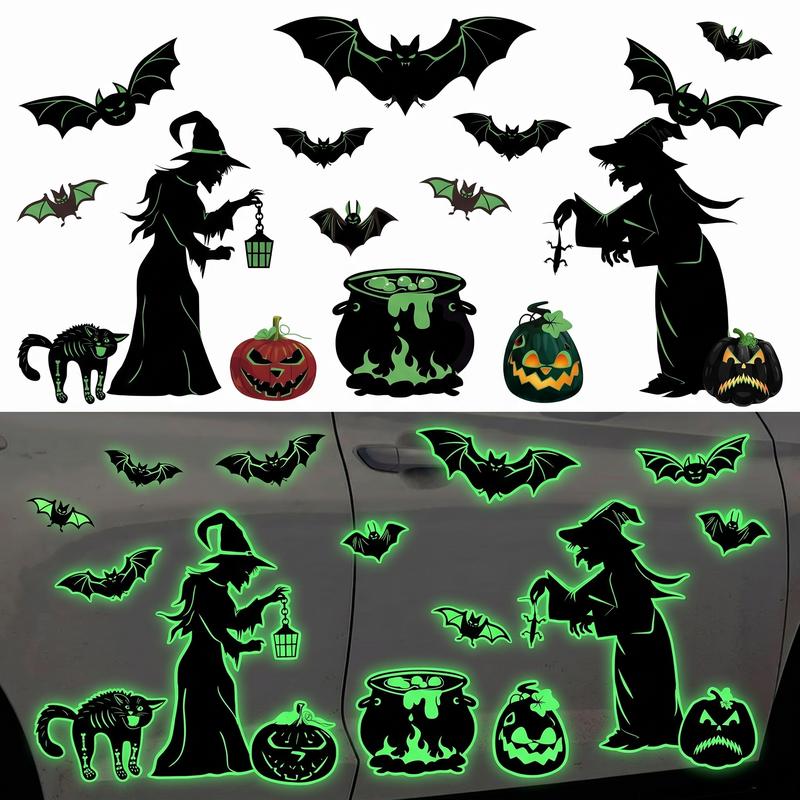 🎃 LIMITED TIME 👻 Glow-in-the-Dark Halloween Car Magnets | Spooky Bats, Witches & Pumpkins for Cars & Outdoor Decor