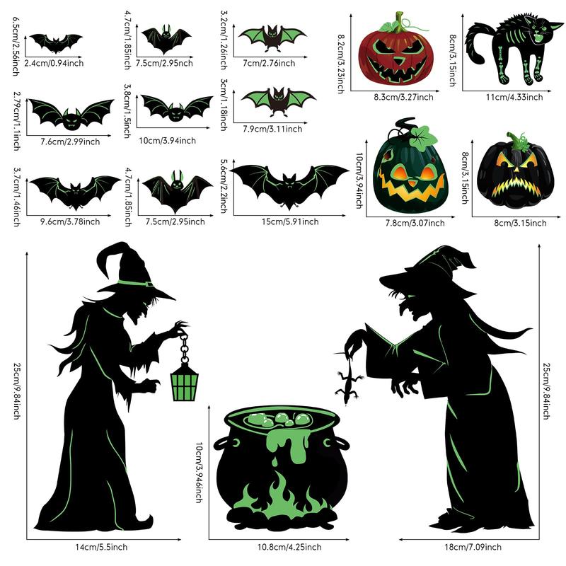 🎃 LIMITED TIME 👻 Glow-in-the-Dark Halloween Car Magnets | Spooky Bats, Witches & Pumpkins for Cars & Outdoor Decor