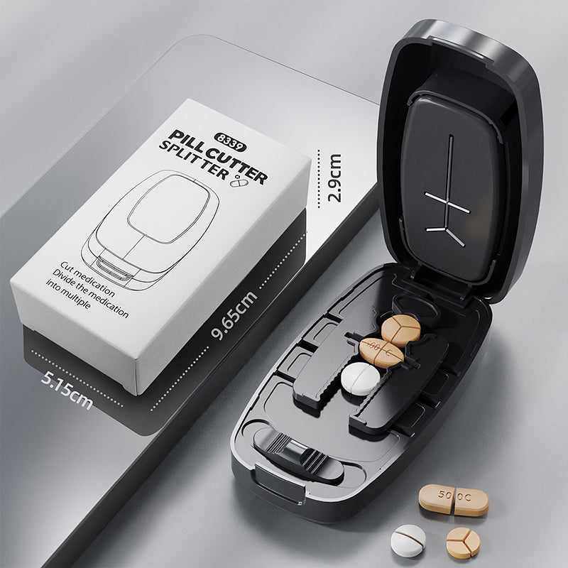 ⚡ Quick & Easy Pill Splitter 💊 Portable Pill Cutter Splitter